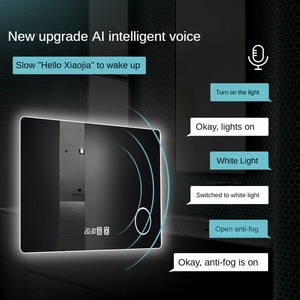 <span class=keywords><strong>Specchio</strong></span> da <span class=keywords><strong>Bagno</strong></span> a LED Moderno Personalizzato con Schermo Touch Impermeabile, Montaggio a Parete, Display di Temperatura e Ora - Product Image 3
