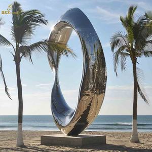 Art abstrait moderne personnalisé Sculpture <span class=keywords><strong>rond</strong></span>-<span class=keywords><strong>point</strong></span> en acier inoxydable de haute qualité - Product Image 3