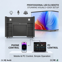 Pantalla LED Portátil para Cabina de DJ, Pantalla de Video LED Curva en Forma de Arco, Consola Móvil a Todo Color para Discotecas, Eventos, Escenarios y Fiestas