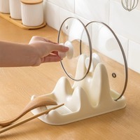 Support de couvercles de casseroles moderne de luxe léger, support de comptoir multifonctionnel pour spatules, cuillères et planches à découper pour cuisine et maison