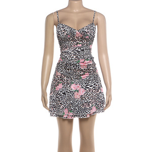Abiti Estivi da Donna, Eleganti Vestiti Casual con Stampa Leopardata <span class=keywords><strong>Rosa</strong></span>, Abiti Corti 2026 - Product Image 4
