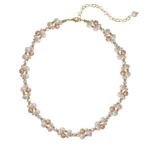 ชุดเครื่องประดับคริสตัลแบบฝรั่งเศสประดับลูกปัด WENCHI สร้อยคอไข่มุกธรรมชาติแบบถักสองชั้นสำหรับสุภาพสตรี สร้อยข้อมือสไตล์ลูกปัดสุดหรู - Product Image 3