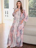 Robe Abaya Islamique pour Femmes Musulmanes, Élégante, en Polyester, pour l'Hiver et l'Automne, pour Mariage