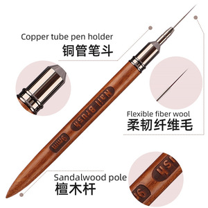 Ultra Fine Nail Liner Brush Wooden Handle Nylon Hair Detail Painting Pen for Gel Polish Art - Product Image 4