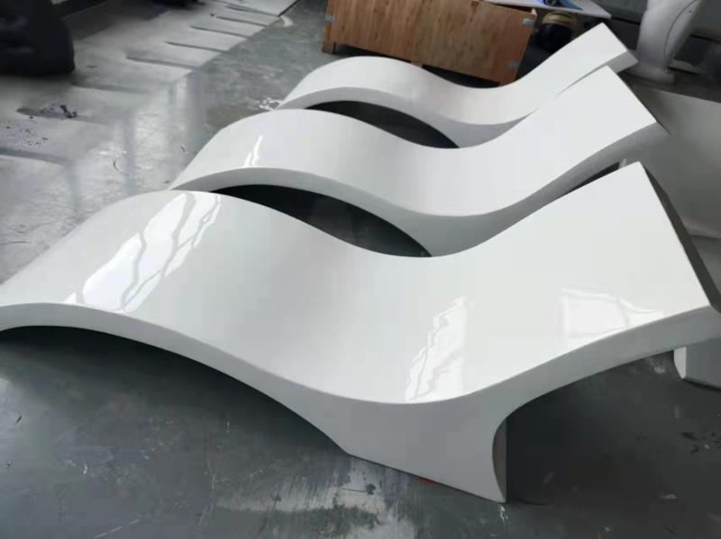 Outdoor pool wave chaise lounger bed deck slumber sun lounger for pool shadow