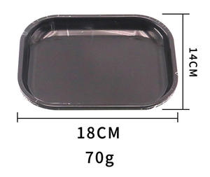 Plateau à <span class=keywords><strong>rouler</strong></span> carré en métal personnalisé avec logo, manuel, recyclable, moderne, à rebord haut pour accessoires et stockage de <span class=keywords><strong>tabac</strong></span>, vente en gros - Product Image 6
