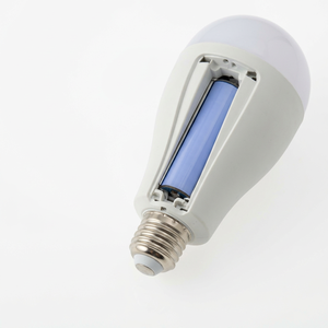 หลอดไฟ LED แรงดันสูง AC85V-265V แบบชาร์จฉุกเฉิน เส้นผ่านศูนย์กลาง 8 ซม. 12 วัตต์ ขั้ว E27 สีขาว วัสดุ PP แบตเตอรี่ 1x800mAh ชิป SMD2835 - Product Image 1
