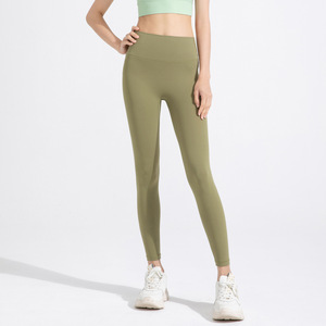 Legging de yoga taille haute pour femme, longueur intégrale, XS, très élastique, respirant, en Spandex/Nylon, pour le sport et le fitness, effet push-up, couleur unie - Product Image 2