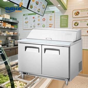 Mỹ ETL chứng nhận nhỏ câm tủ lạnh <span class=keywords><strong>salad</strong></span> và trái cây lưu trữ với làm mát không khí bánh Pizza chuẩn bị bảng friled tủ đông - Product Image 1