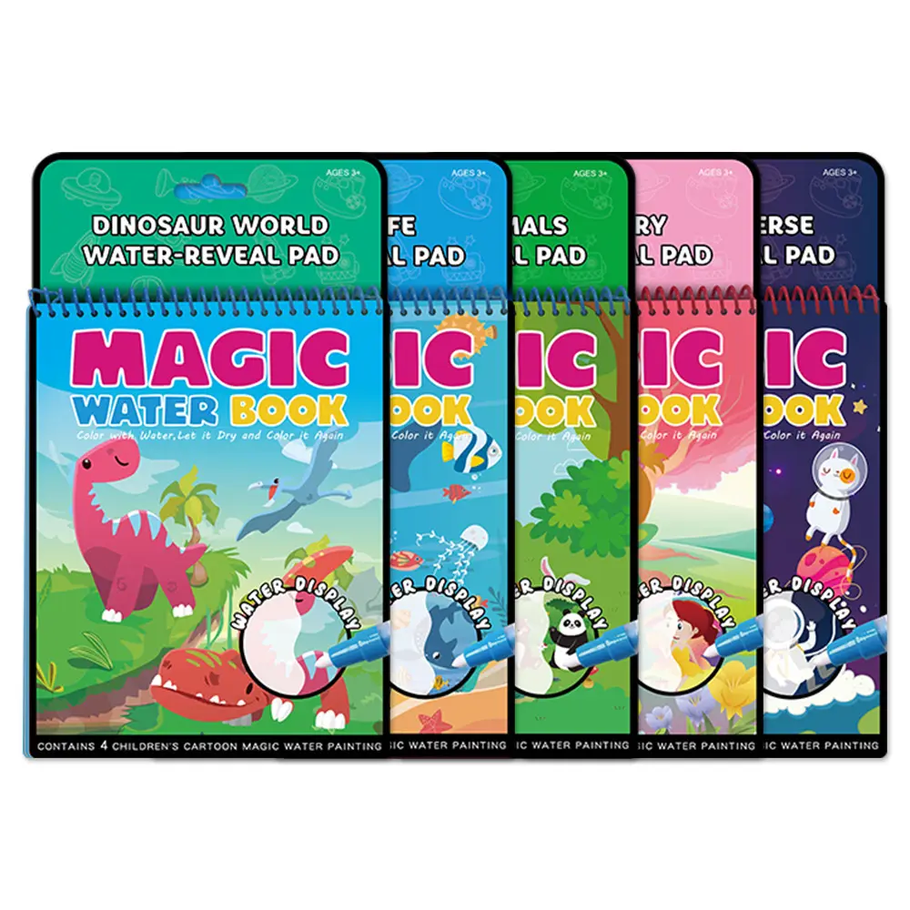 Kids Verf Water Boeken Bsci Fabriek Kinderen Leren Dier Magic Coloring Doodle Water Verf Boeken Voor Kinderen