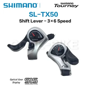 Manettes de vitesse <span class=keywords><strong>Shimano</strong></span> Tourney SIS SL TX50 pour vélo, 3x6s, 3x7s, 3 vitesses gauche, 6 vitesses droite, 7 vitesses, 18/21 vitesses, paire de leviers de vitesse SL TX50 avec câble - Product Image 6