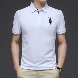Super Qualität neue Mode Kurzarm hochwertiges Hemd Sommer Revers Herrenhemd Geschäft Freizeit Stickerei-Hemd