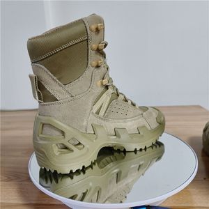 TSB07 Nouvelles bottes tactiques russes vertes, noires et kaki, 7 et 9 pouces, dessus en daim durable, imperméables - Product Image 4