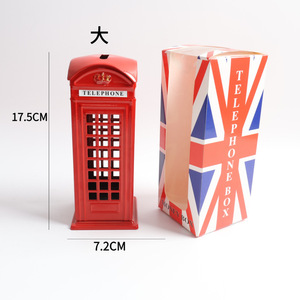 Hucha Metálica con Forma de Cabina Telefónica Roja de Londres, Estilo Británico, Decoración para el Hogar, Recuerdo, Regalo, 3 Tamaños Disponibles - Product Image 4