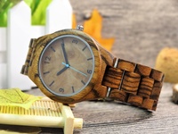 Montre minimaliste pour hommes en cuir, accessoire en bambou lumineux, logo personnalisé, quartz, à la mode