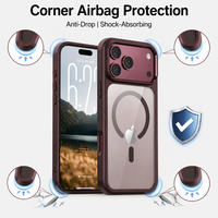 Coque de téléphone magnétique transparente en PC avec cadre TPU coloré N52 antichoc pour iPhone 18 17 Pro Max – Vente en gros OEM