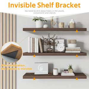 Support d'étagère robuste en <span class=keywords><strong>fer</strong></span>, style ferme, pour décoration murale, support d'angle, supports d'étagère flottante dissimulés pour bricolage ouvert - Product Image 5