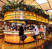 Comptoir de bar à vin moderne et classique en marbre personnalisé pour usage commercial, idéal pour la maison, les hôtels et les centres commerciaux, avec garantie de 10 ans