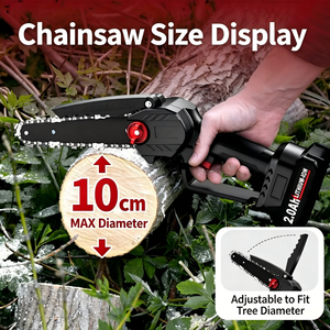 Mini motosierra con cadena de acero con alto contenido de carbono de 15 cm para sierra eléctrica manual de uso en jardín - Product Image 3
