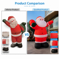 Décoration de Noël gonflable géante personnalisée 360°, résistante à l'eau, durable, gonflable et réutilisable pour la publicité de Noël