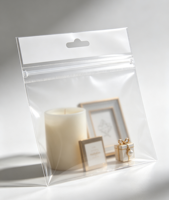 Sacs en plastique BOPP personnalisés avec logo, auto-adhésifs, pour bougies, cadres photo, cadeaux et artisanat