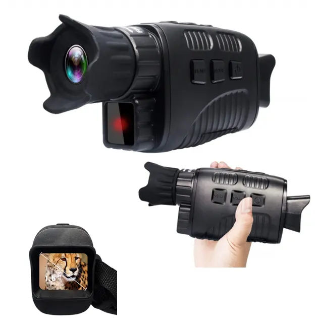 NV3185 رقمي للرؤية الليلية أحادي العين مع بطاقة TF داكنة بالكامل نطاق الأشعة تحت الحمراء جهاز رؤية ليلية أحادي العين للصيد