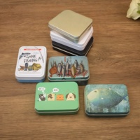 Boîte en métal rectangulaire personnalisée avec couvercle à charnière, conteneur métallique vide pour bonbons, pilules, menthes, emballage de bonbons en boîte
