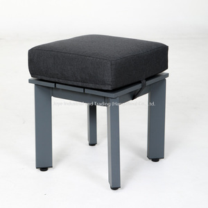Leisure Aluminum <b>Corner</b> Set Outdoor <b>Dining</b> <b>Table</b> Chairs High Back Ottoman Waterproof Weather Resistant 7-Piece - Product Image 5