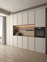 Buffet moderne traditionnel avec étagères de rangement, tiroirs et paniers pour salle à manger et cave à vin