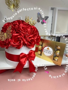 Pita Satin Poliester 100% Dua Sisi Warna Merah Mawar Ramah Lingkungan untuk Pembungkus Bunga, Kemasan Kado Pernikahan - Product Image 6