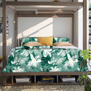 Tùy Chỉnh Vải Dệt In Ấn Hoa Mô Hình Tấm Ga Giường Đặt Sang Trọng Thoải Mái Cotton Sateen Duvet Cover <span class=keywords><strong>Set</strong></span> - Product Image 4