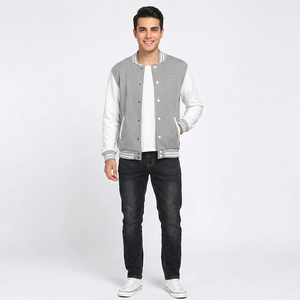 Chaqueta Universitaria Casual de Moda para Hombre al por Mayor, Chaqueta Universitaria Personalizada con Letras, 100% Cuero y Lana para Hombre - Product Image 1
