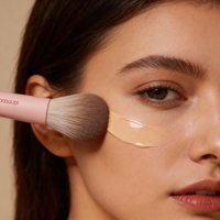 Ensemble de pinceaux de maquillage pour le visage en poils synthétiques plats multifonctions professionnels pour un usage quotidien