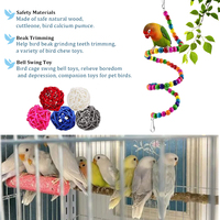 Oiseau perruche Cage balançoire mâcher coloré jouets debout suspendu hamac perchoir escalade échelle perroquet Cage jouets pour petits perroquets