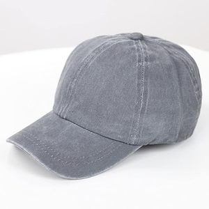 Gorra de béisbol de algodón lavado desgastado al por mayor, estilo vintage sin estructura, tipo Dad Hat, con logotipo bordado personalizado, color sólido, base lisa. - Product Image 6