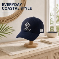 Casquette de baseball vintage à 6 panneaux avec logo personnalisé imprimé - Unisexe, ajustable, polyester/coton
