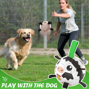 Pallone da Calcio per Cani KINYU Brevettato, Ecologico in PU, Interattivo per Allenamento all'Aperto, Resistente ai Morsi, Giocattolo per Animali Domestici - Product Image 2