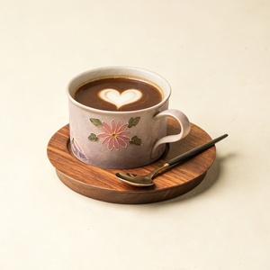 Tasse à eau en céramique, couleur sous-glaçure, tasse à poignée peinte à la main motif chrysanthème, tasse à thé Kung Fu pour la maison, tasse personnelle, tasse à café - Product Image 4
