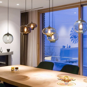 Lámpara colgante de cristal estilo nórdico Digeya, color dorado, lámpara LED para restaurante, cafetería, bar, dormitorio, espacio comercial - Product Image 3