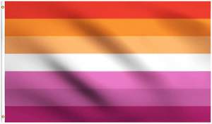Flagnshow оптовый запас Летающий полиэфирный большой Радужный Лесбийский ЛГБТ Флаг Гордости 3x5 футов - Product Image 5