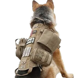 Популярная тактическая одежда для собак большого и среднего размера, нейлоновый взрывозащищенный наружный тренировочный нагрудный ремень для собак, Тяговая веревка