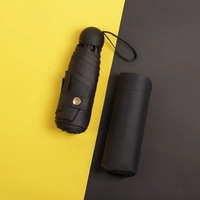 Parapluie miniature rétractable 5 plis de qualité supérieure, personnalisé, imperméable, coupe-vent, anti-UV, avec étui de protection