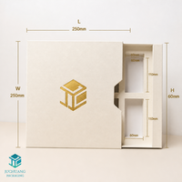 Boîte cadeau rigide personnalisée avec tiroir coulissant pour cosmétiques, emballage en papier couché avec insert personnalisé et logo estampé à chaud