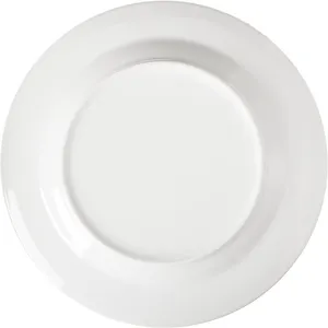 Placa de porcelana branca personalizada, prato de porcelana