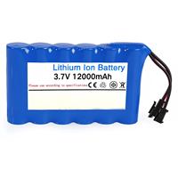 Paket Baterai Lithium 3.7V 12000mAh untuk Peralatan Listrik