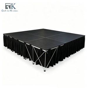 Kit de Escenario Premium con Faldones, Plataforma de Escenario para Bodas, Escenario Modular - Product Image 1