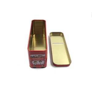 Caja de Metal Rectangular Roja Grande para Regalos y Almacenamiento de Alimentos - Product Image 2