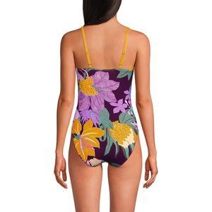 Traje de Baño Monokini de una Pieza con Anillo en O para Mujer FOXA, Cuello Halter Cruzado, Diseño Recortado, Estampado Digital, Elástico, Spandex, Nailon - Product Image 2