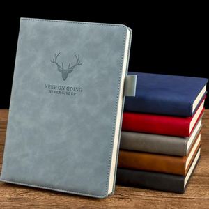 Premium A5 PU Leather Notebook Skin Touch Hardcover Luxury Diary Agenda Journal Business Multi-color Notebook and Pen <b>Holder</b> - Product Image 1