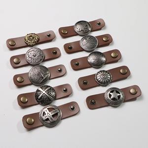 Bottoni Conchos incrociati in metallo, stile Cowboy occidentale con doppio modello di pistola - Product Image 6